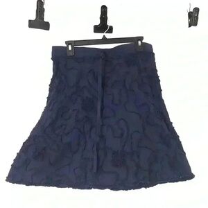 Max Studio Cotton A-Line Skirt Women’s M Knee Length Artsy Modest Drawstring